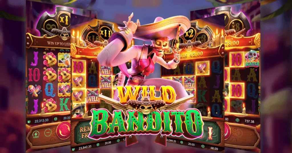 Slot Fortune Wild Bandito com símbolos mexicanos e bandido sorridente.